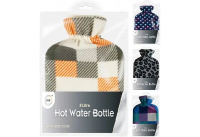 DID Hot Water Bottle with Fleece Cover (2 litre)